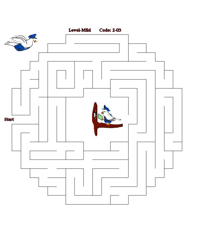 Printable maze puzzle sheet