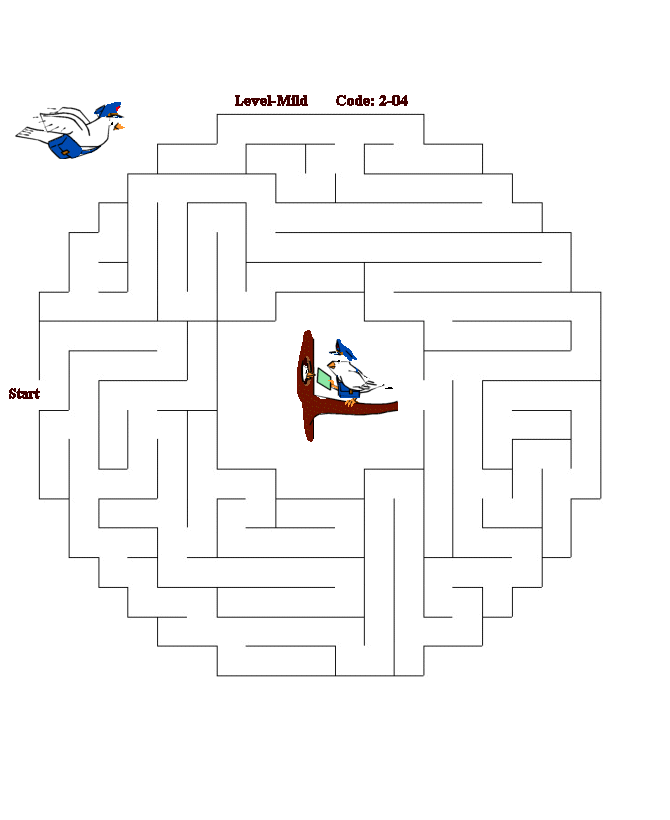 Printable maze puzzle sheet