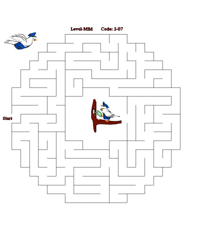 Printable maze puzzle sheet