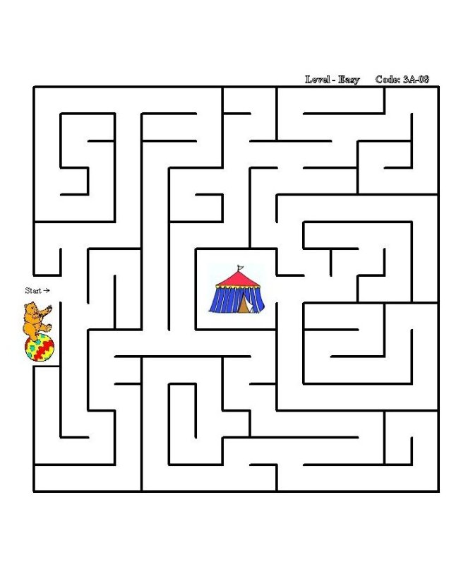 Printable maze puzzle sheet