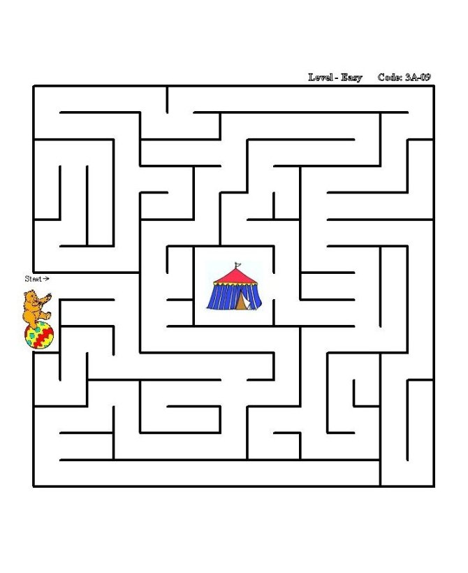 Printable maze puzzle sheet