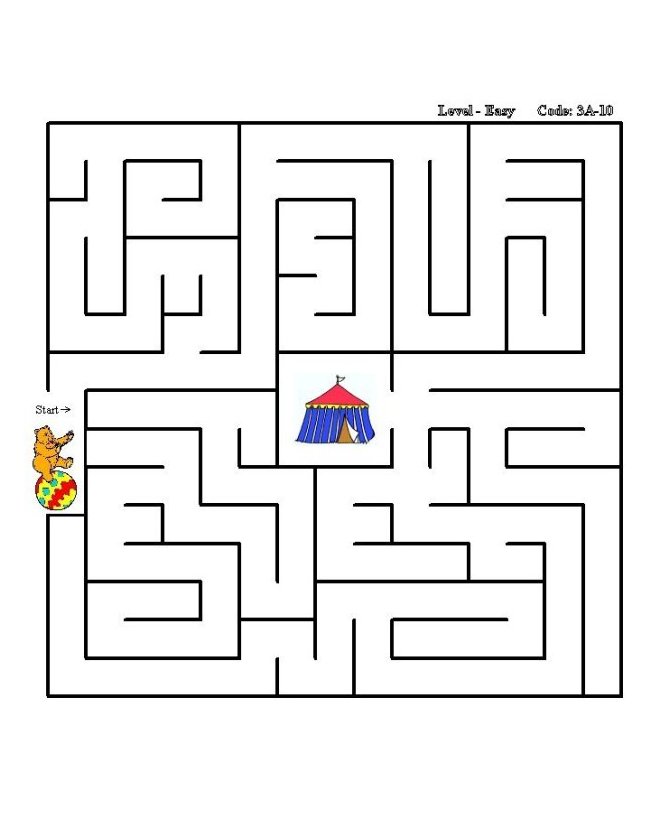 Printable maze puzzle sheet