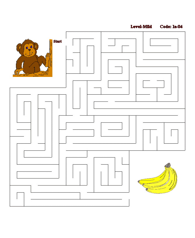 Printable maze puzzle sheet