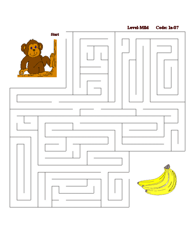 Printable maze puzzle sheet