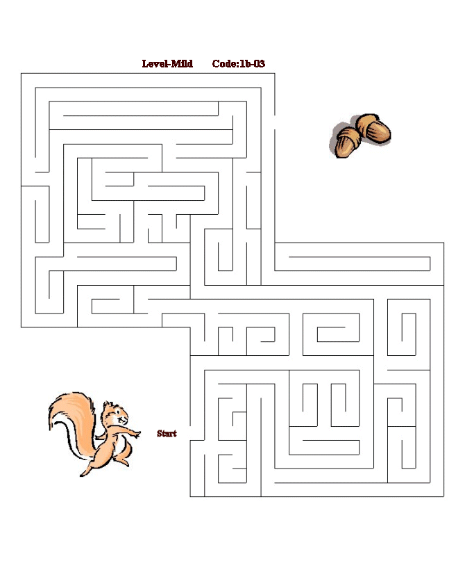 Printable maze puzzle sheet