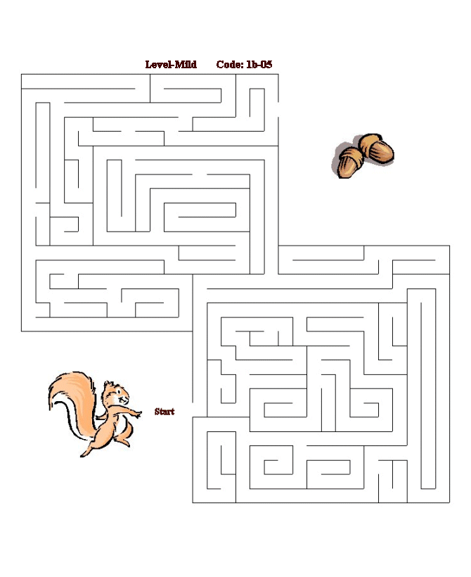 Printable maze puzzle sheet