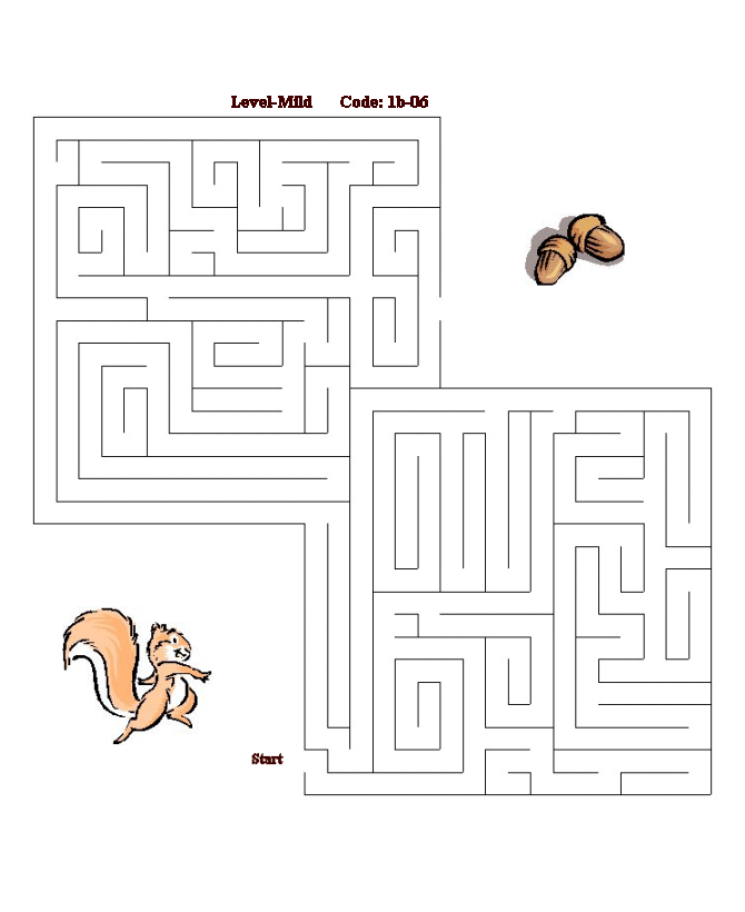 Printable maze puzzle sheet