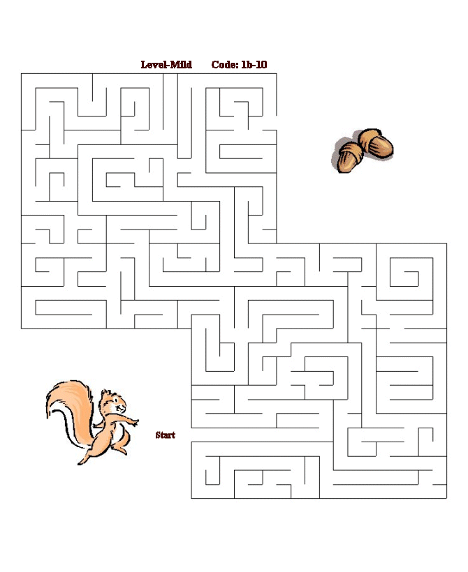 Printable maze puzzle sheet