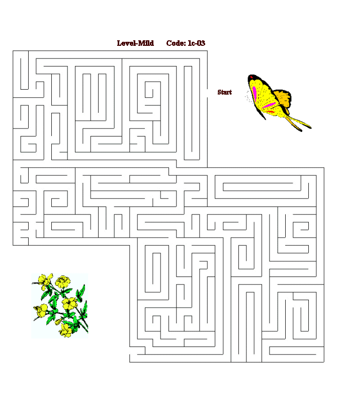 Printable maze puzzle sheet