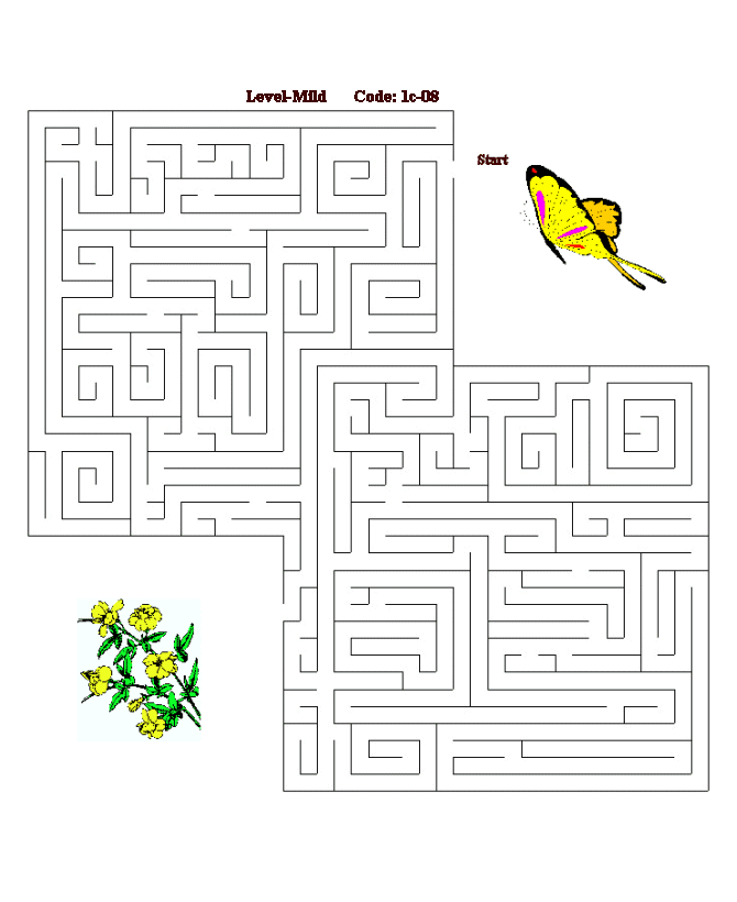 Printable maze puzzle sheet