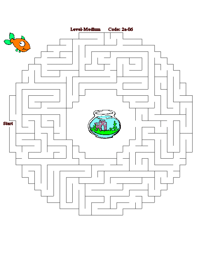 Printable maze puzzle sheet