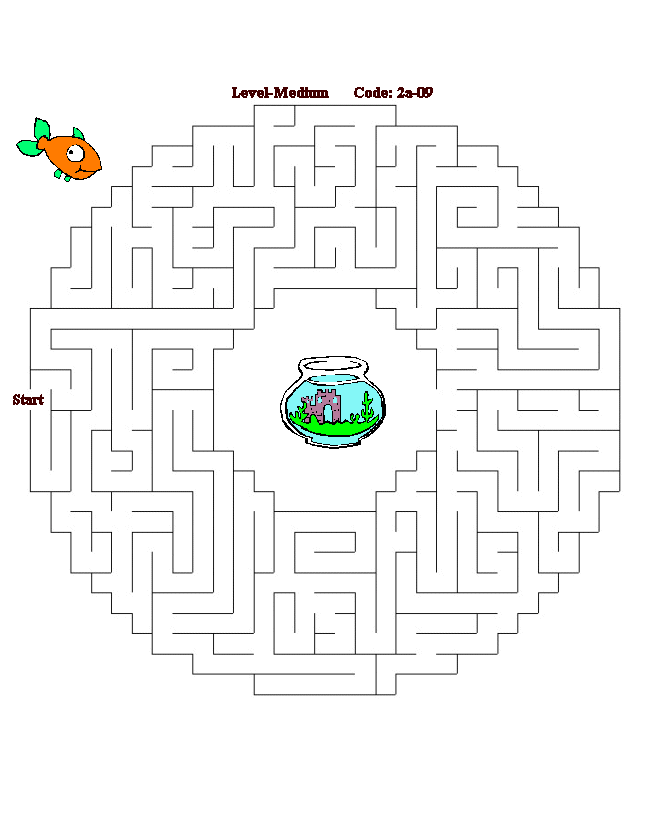 Printable maze puzzle sheet