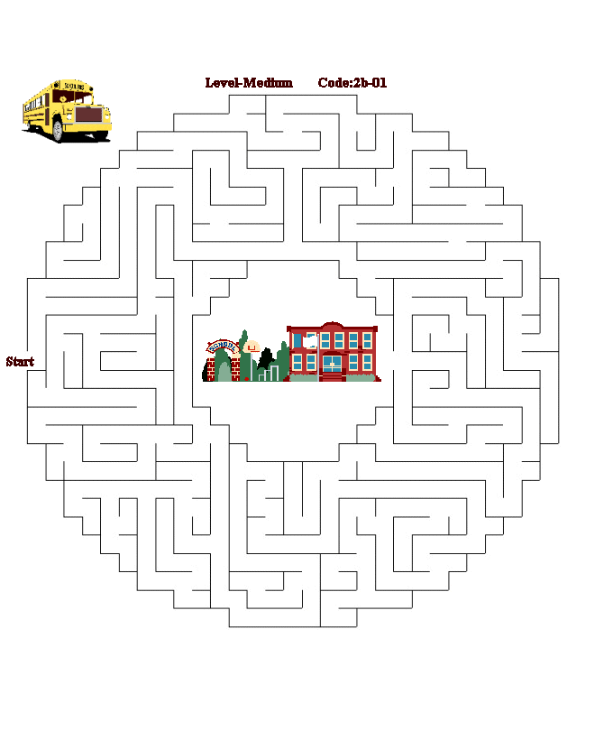 Printable maze puzzle sheet