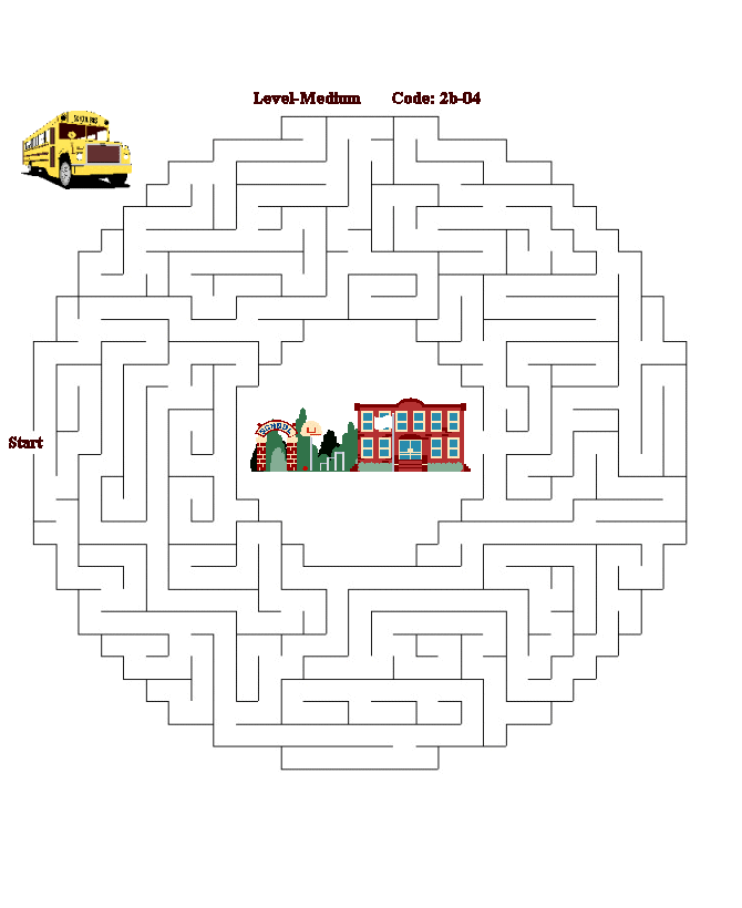 Printable maze puzzle sheet