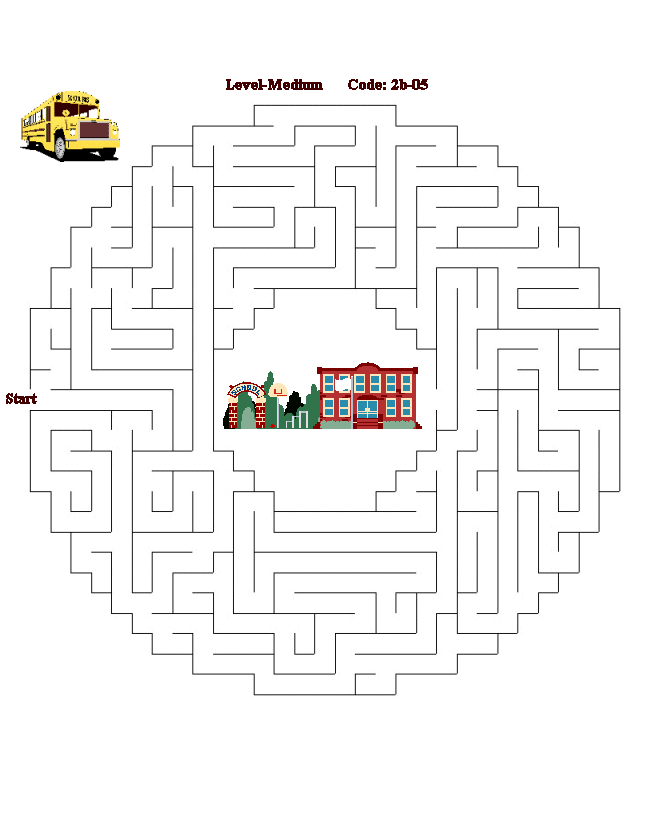 Printable maze puzzle sheet