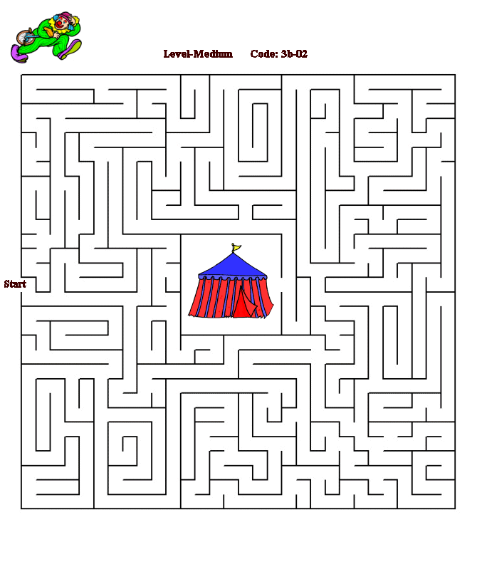 Printable maze puzzle sheet