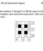 Number Puzzle activity sheets