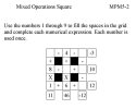 Number Puzzle activity sheets