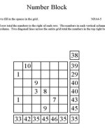 Number Puzzle activity sheets