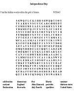 Word-Search activity sheets