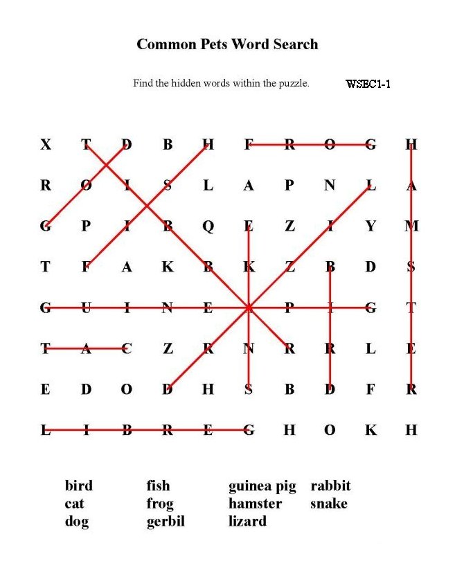 Printable word puzzle sheet