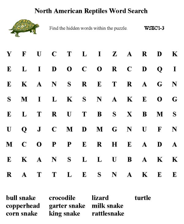 Printable word puzzle sheet