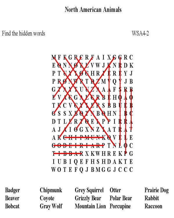 Printable word puzzle sheet