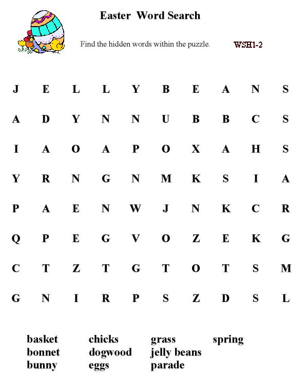 Printable word puzzle sheet