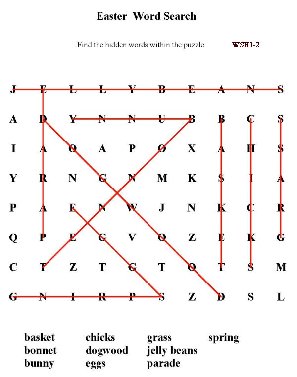 Printable word puzzle sheet