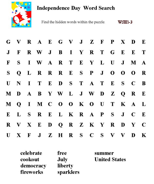 Printable word puzzle sheet