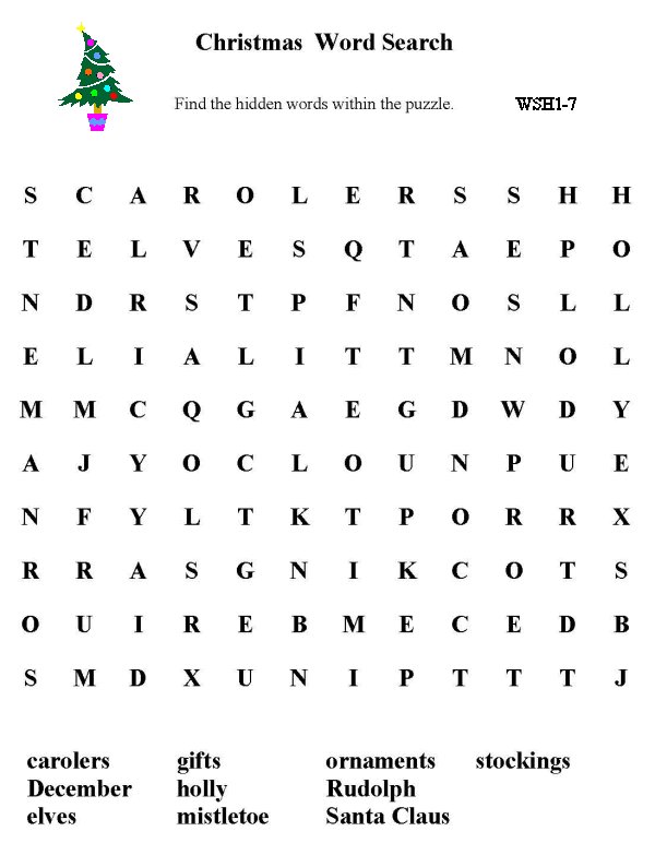 Printable word puzzle sheet