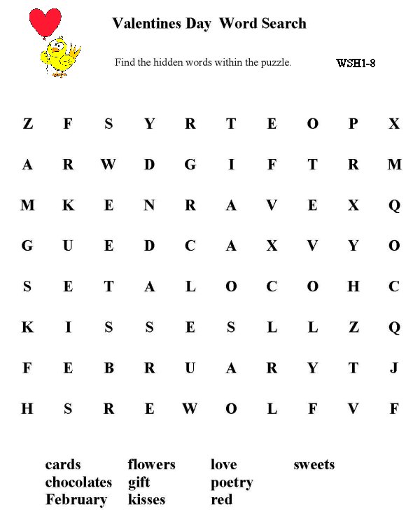 Printable word puzzle sheet