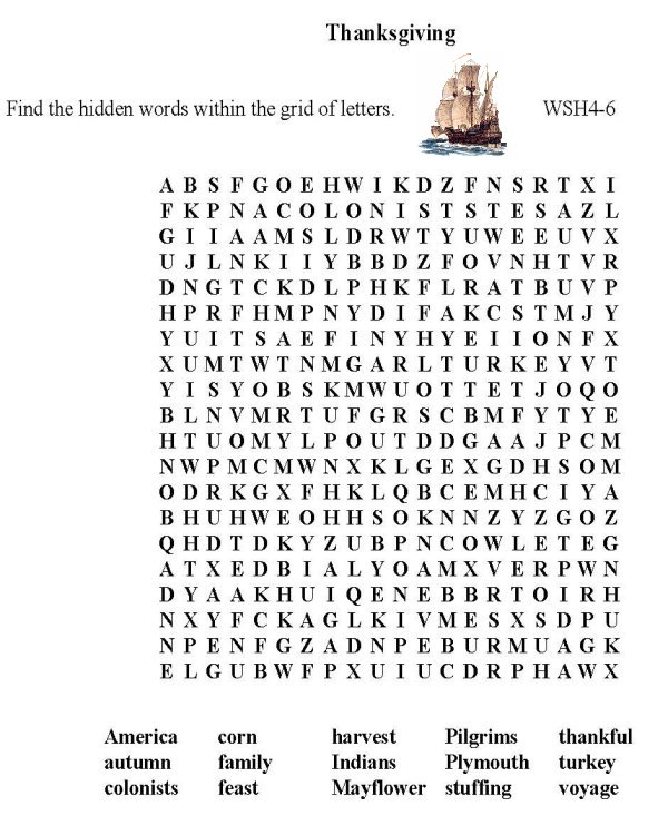 Printable word puzzle sheet