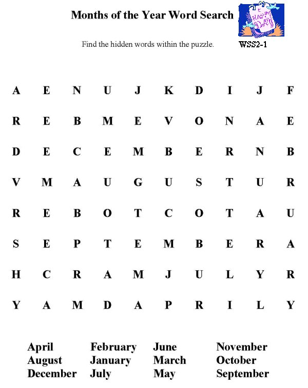 Printable word puzzle sheet