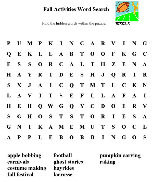 Printable word puzzle sheet