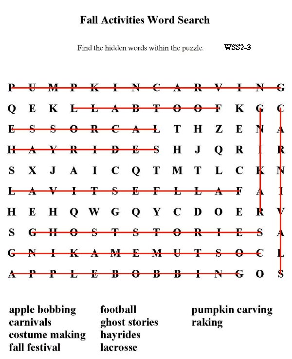 Printable word puzzle sheet